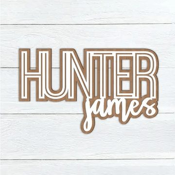 3D Double Wood Name Sign - Personalized