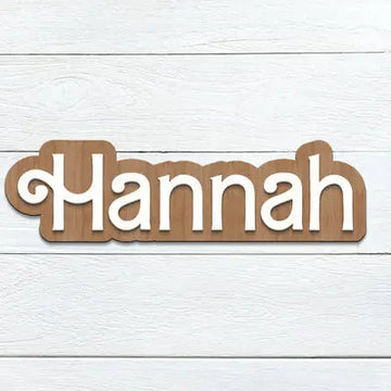 3D Single Wood Name Sign- Personalized