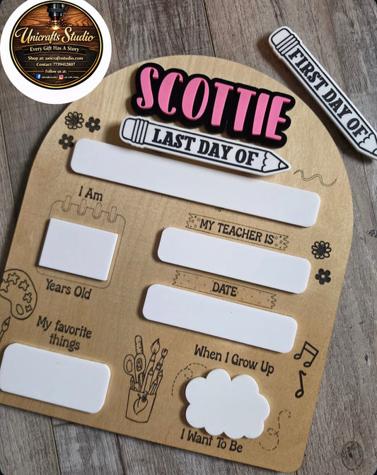 Personalized First & Last Day of School Signs