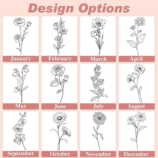 Tumblers 20 Oz /40 Oz- Birth Flower with name