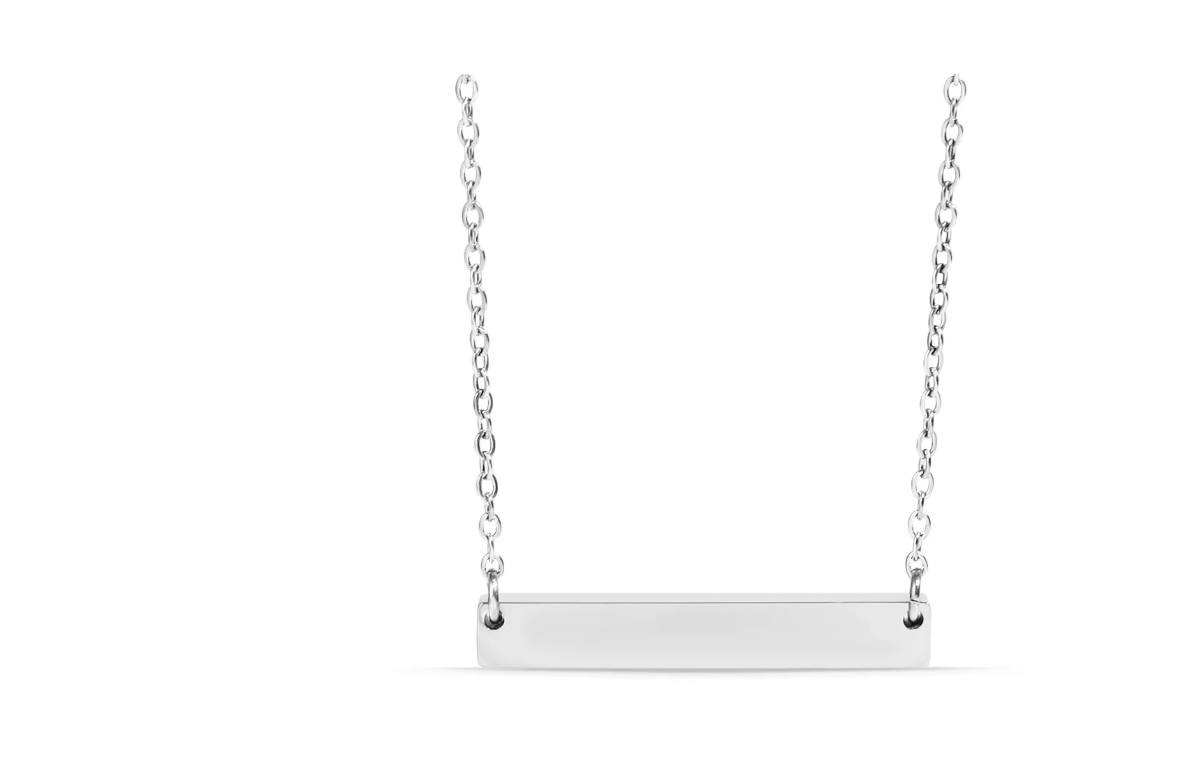 Silver bar necklace 