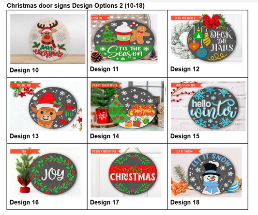 Christmas door signs 1,2,3