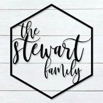 Custom Family Hexagon Wood Last Name Wedding Sign – Personalized Wedding Decor and Home Accent - Personalized