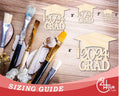 Unfinished 2024 Grad Graduation Cap Shape | DIY Craft Cutout | up to 46