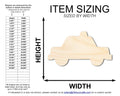 Unfinished Cartoon Police Car Shape | DIY Craft Cutout | up to 46