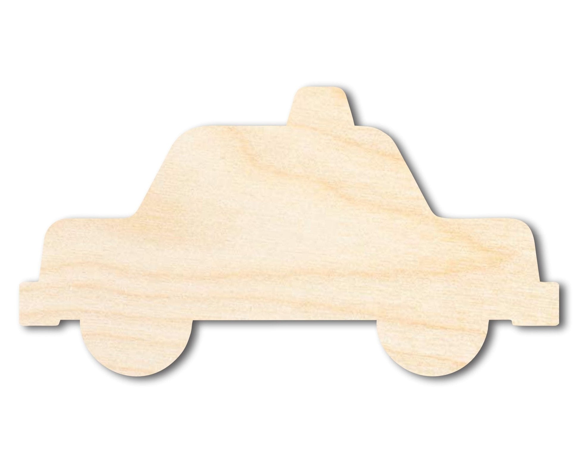Unfinished Cartoon Police Car Shape | DIY Craft Cutout | up to 46" DIY