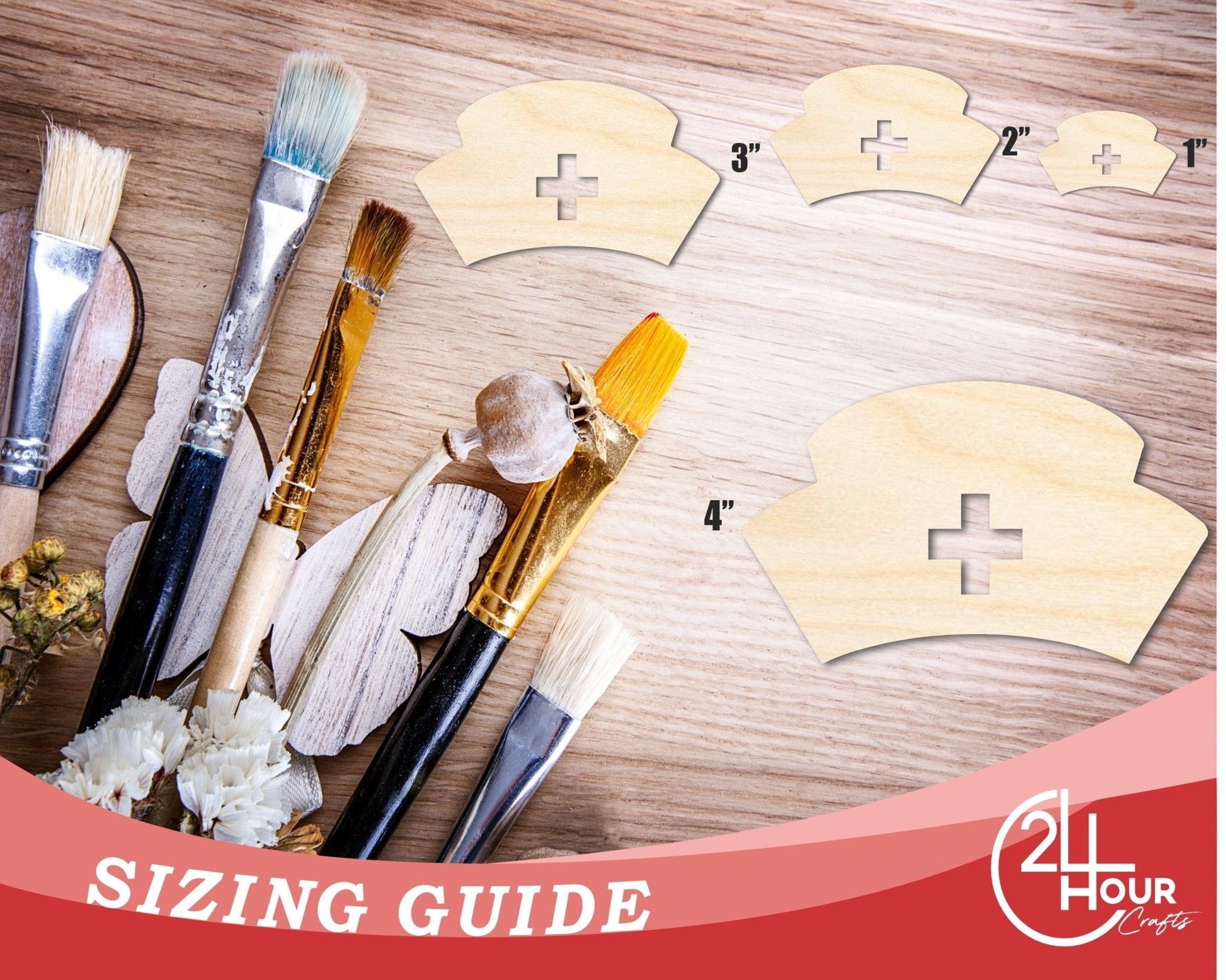 Unfinished Nurse Hat Shape | DIY Craft Cutout | up to 46" DIY