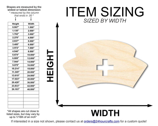 Unfinished Nurse Hat Shape | DIY Craft Cutout | up to 46" DIY