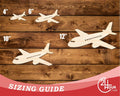 Unfinished Wood Air Plane Shape | DIY Craft Cutout | up to 46