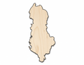 Unfinished Wood Albania Country Shape - Southeast Europe Craft - up to 46
