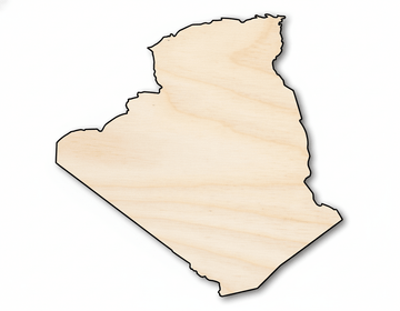 Unfinished Wood Algeria Silhouette Shape - Craft - up to 46"