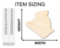 Unfinished Wood Algeria Silhouette Shape - Craft - up to 46