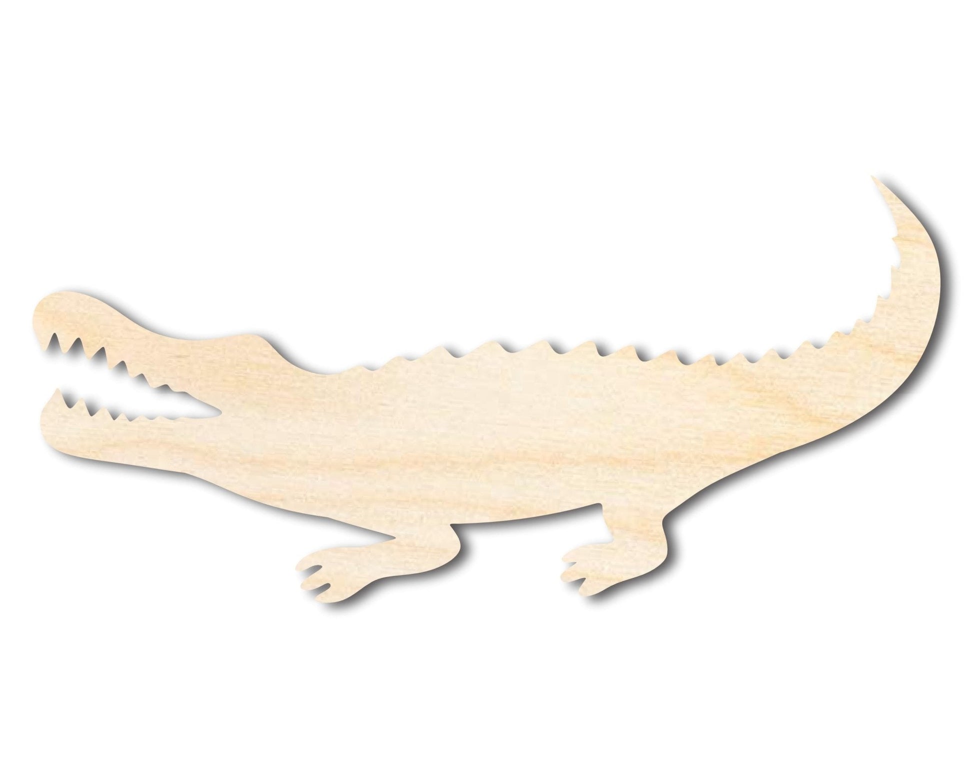 Alligator Shape Wood Cutout - Unfinished Door Hanger - DIY Craft Shape Blanks - Laser Cut Shapes - Decor Cut Outs