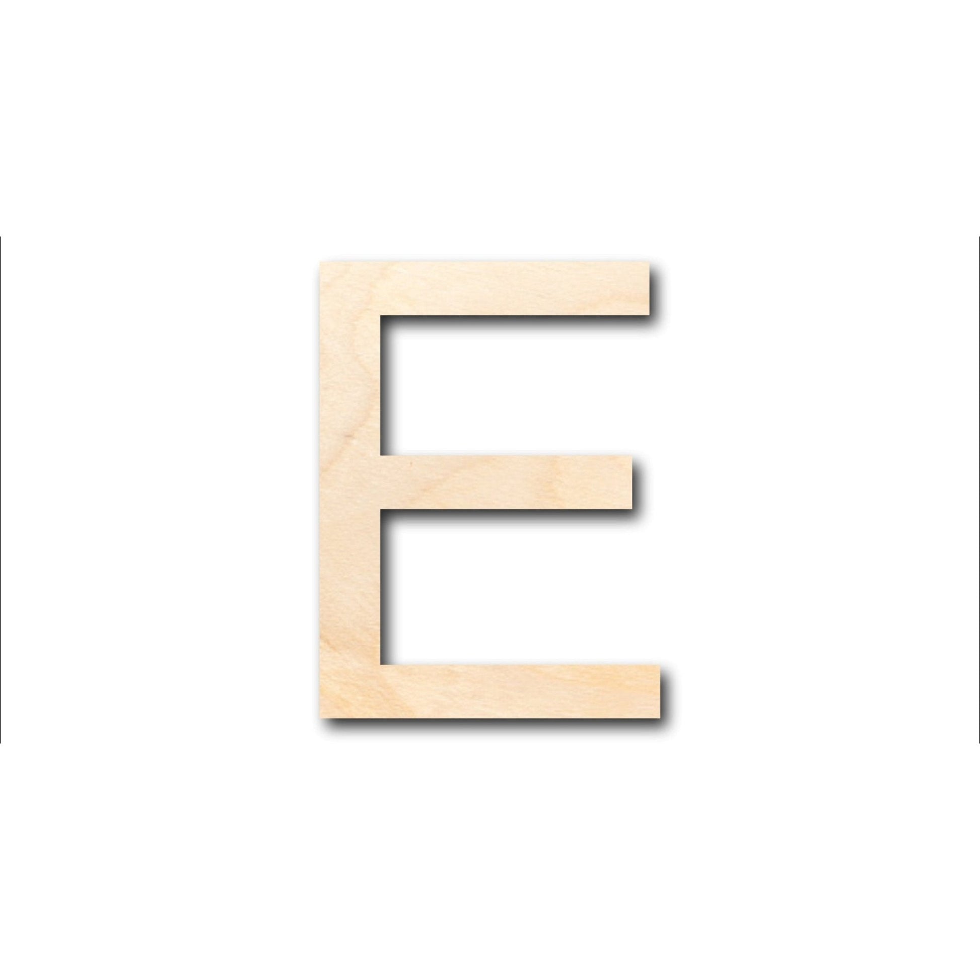 Unfinished Wood Arial Letter E Shape - Craft - Wooden Cut Out Cutouts Blank DIY