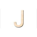 Unfinished Wood Arial Letter J Shape - Craft - Wooden Cut Out Cutouts Blank DIY