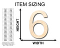 Unfinished Wood Arial Number 6 Shape - Craft - Wooden Cut Out Cutouts Blank DIY