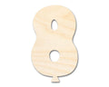 Unfinished Wood Balloon Number 8 Shape | DIY Craft Cutout | Wooden Cut Out Cutouts Blank DIY