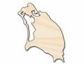 Unfinished Wood Barbuda Country Shape - Caribbean Craft - up to 46
