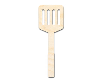 Unfinished Wood BBQ Slotted Turner Shape | Craft Cutout | up to 46" DIY
