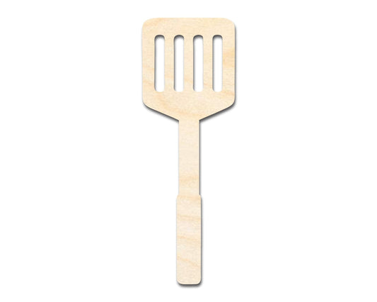 Unfinished Wood BBQ Slotted Turner Shape | Craft Cutout | up to 46" DIY