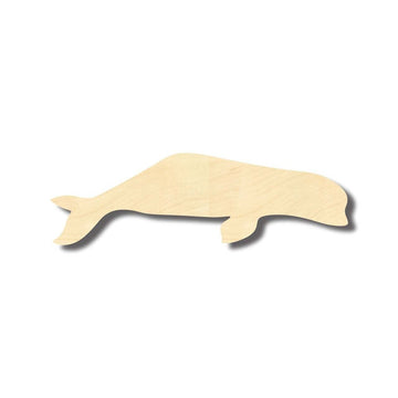 Beluga Whale Shape Wood Cutout - Unfinished Door Hanger - DIY Craft Shape Blanks - Laser Cut Shapes - Decor Cut Outs