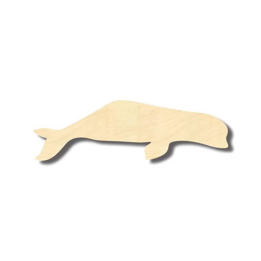 Beluga Whale Shape Wood Cutout - Unfinished Door Hanger - DIY Craft Shape Blanks - Laser Cut Shapes - Decor Cut Outs