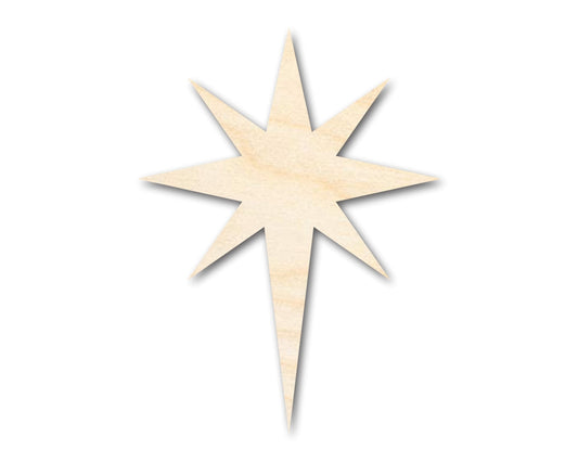 Wood Bethlehem Star Shape | DIY Christmas Craft Cutout | Up to 36"