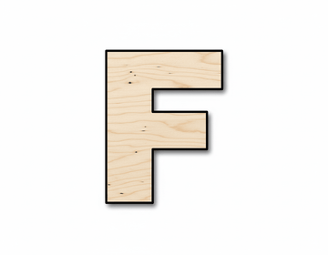 Wood Block Letter F - Craft - up to 46" DIY