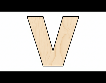 Wood Block Letter V - Craft - up to 46" DIY