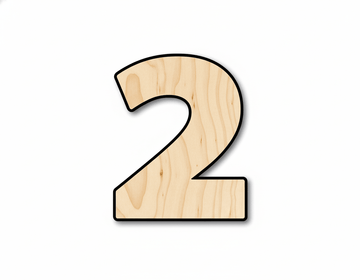 Wood Block Number 2 - Craft - up to 46" DIY