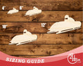 Unfinished Wood Bobsled Shape | DIY Craft Cutout | up to 46