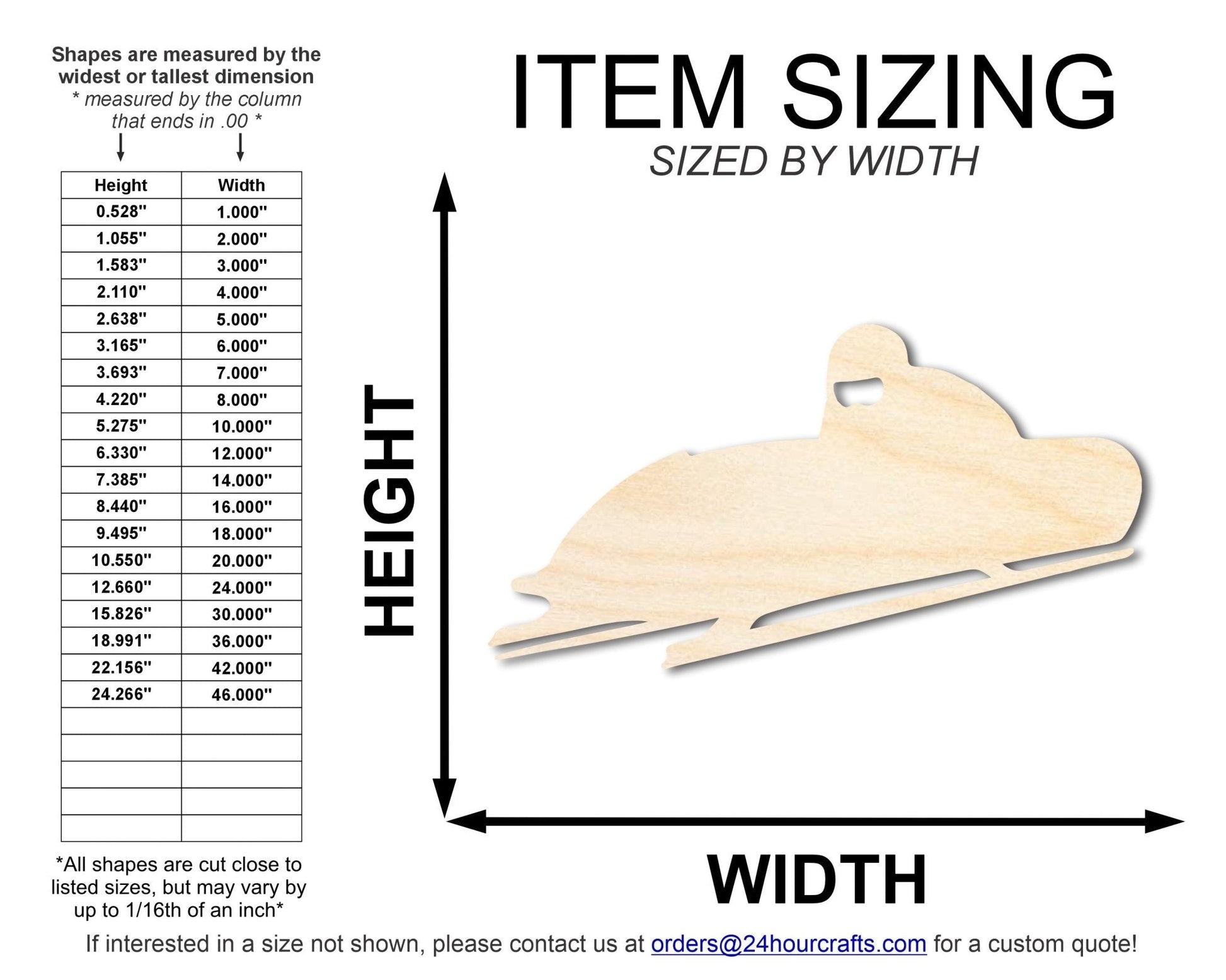 Unfinished Wood Bobsled Shape | DIY Craft Cutout | up to 46" DIY