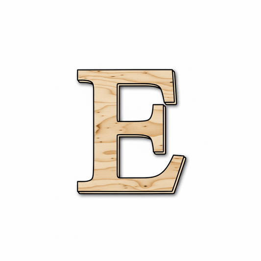 Wood Bold Epsilon Shape - Craft - up to 46" DIY