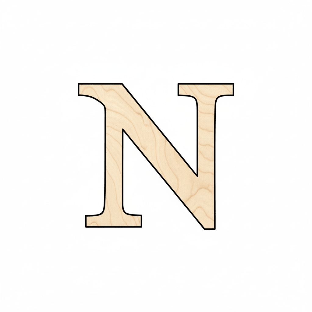 Wood Bold Nu Shape - Craft - up to 46" DIY