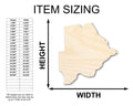 Unfinished Wood Botswana Shape - Craft - up to 46