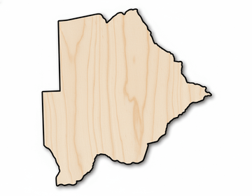 Unfinished Wood Botswana Shape - Craft - up to 46"
