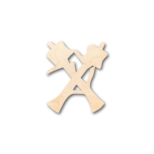 Branch Stick Smores Shape - Craft - up to 46" DIY Wood Cutout - Unfinished Door Hanger - DIY Craft Shape Blanks - Laser Cut Shapes - Decor Cut Outs