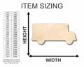 Unfinished Wood Bus Shape - Craft - up to 46