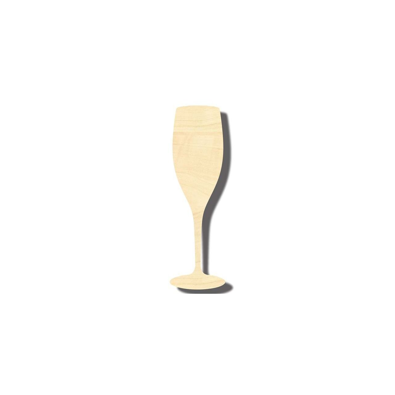Wood Champagne Glass Shape - Party Decor - Craft - up to 46" DIY