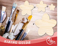 Unfinished Wood Cherry Blossom Shape | DIY Japan Flower Craft Cutout | Up to 36