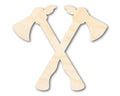 Unfinished Wood Crossed Tomahawks Shape | Native American | Craft Cutout | up to 46