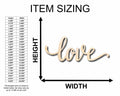 Unfinished Wood Cursive Love Craft | Valentine's Day Wedding DIY | Wooden Cut Out Cutouts Blank