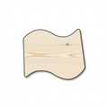 Unfinished Wood Cute Flag Silhouette - Craft- up to 46