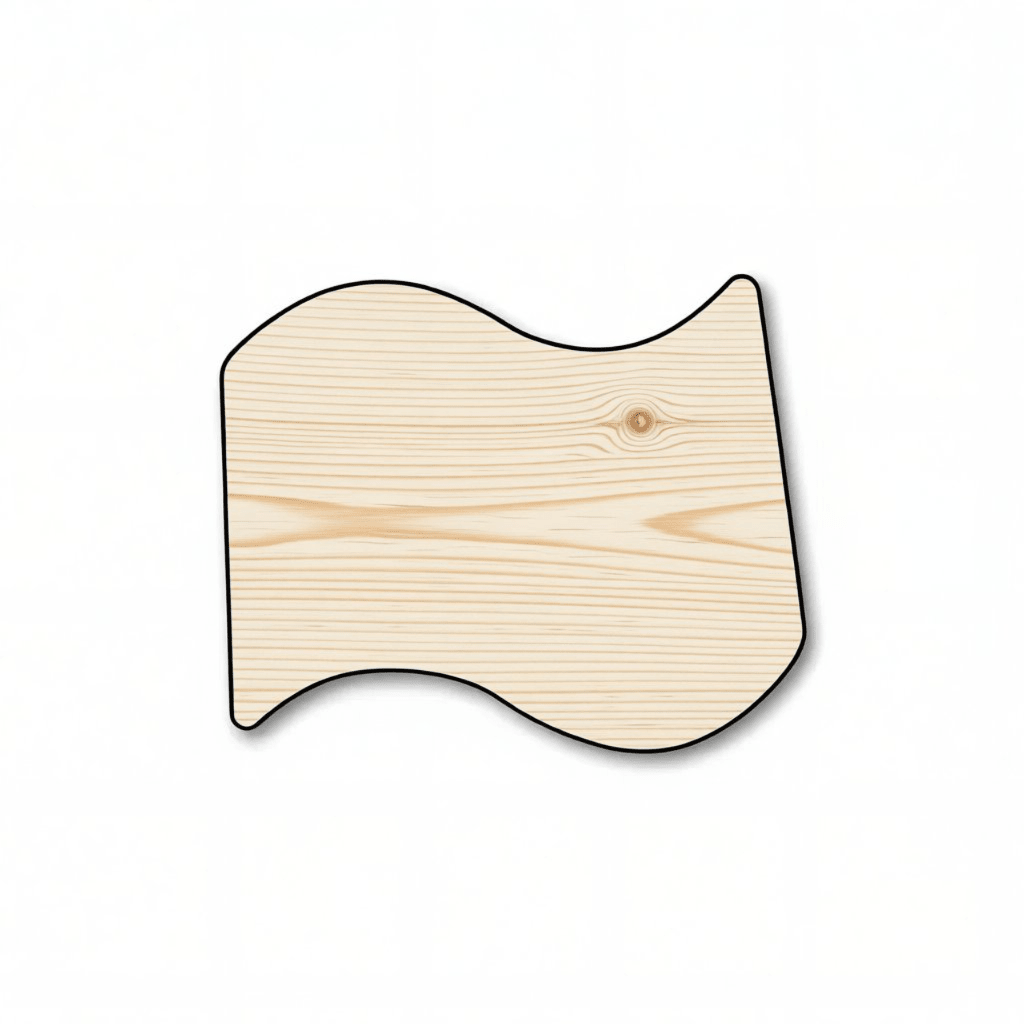 Unfinished Wood Cute Flag Silhouette - Craft- up to 46" DIY