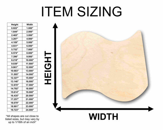 Unfinished Wood Flag – Baltic Birch Plywood Laser Cut Wood Craft Shapes