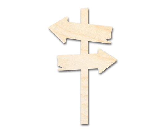Directional Sign Post Silhouette | DIY Craft Cutout | up to 46" DIY Wood Cutout - Unfinished Door Hanger - DIY Craft Shape Blanks - Laser Cut Shapes - Decor Cut Outs