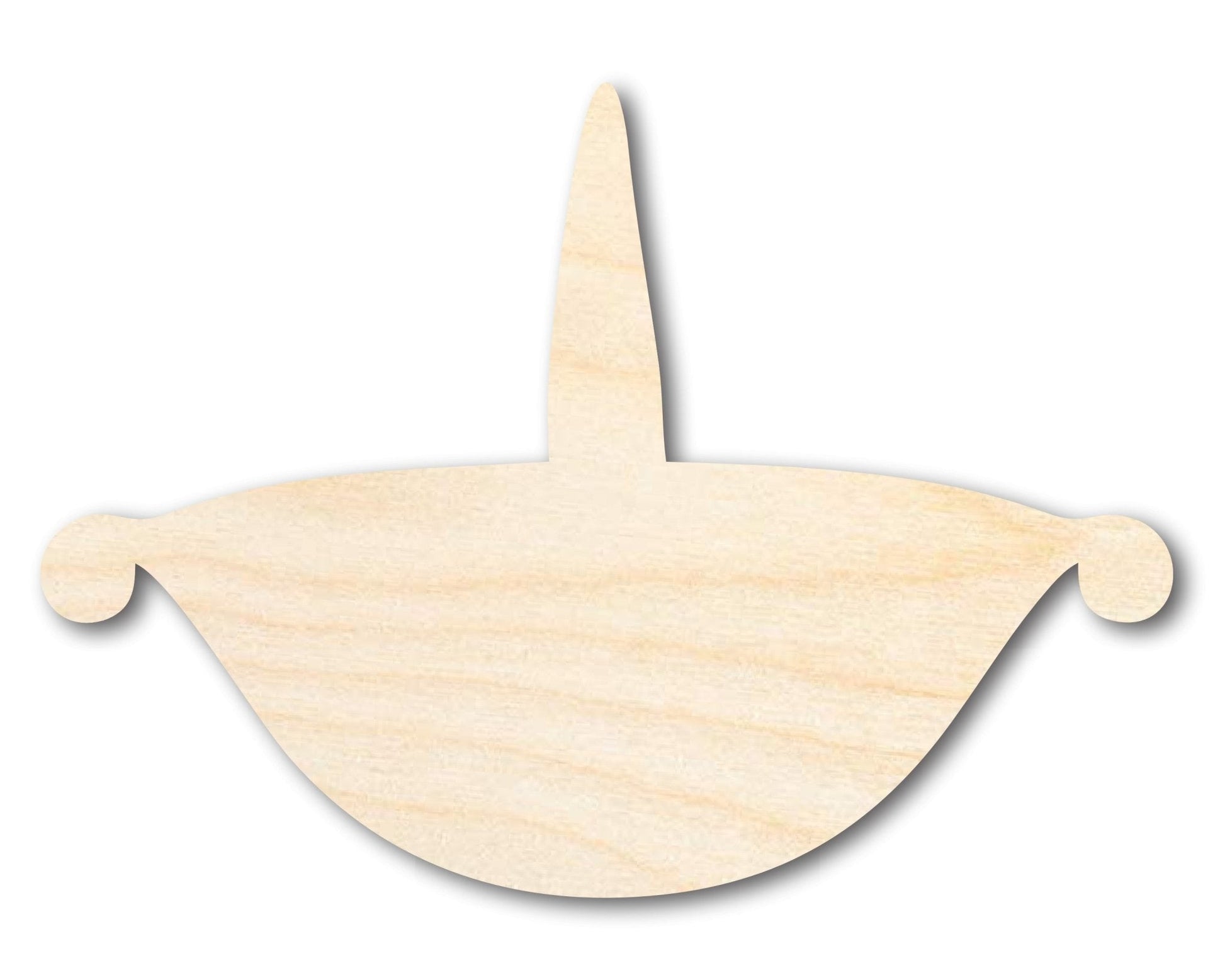 Diya Shape | Diwali Wood Cutout - Unfinished Door Hanger - DIY Craft Shape Blanks - Laser Cut Shapes - Decor Cut Outs