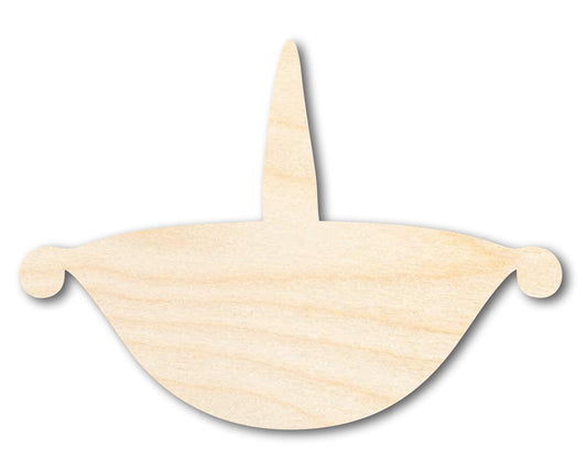 Diya Shape | Diwali Wood Cutout - Unfinished Door Hanger - DIY Craft Shape Blanks - Laser Cut Shapes - Decor Cut Outs