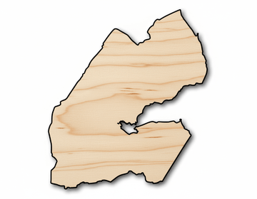 Unfinished Wood Djibouti Country Shape - East African Craft - up to 46" DIY