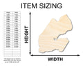 Unfinished Wood Djibouti Country Shape - East African Craft - up to 46